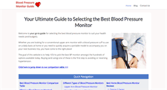 Desktop Screenshot of bloodpressuremonitorguide.com